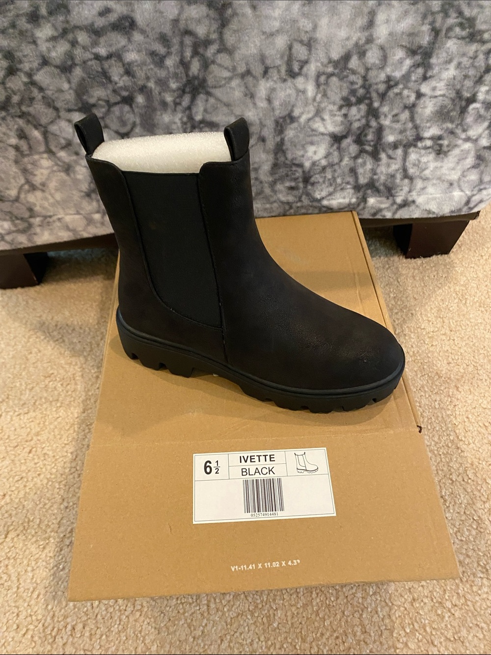Journee Collection Black Ivette Chelsea Ankle Boots